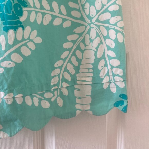 Lilly Pulitzer White Label Blue & White Palm Tree Sundress, size 8 - Picture 4 of 7